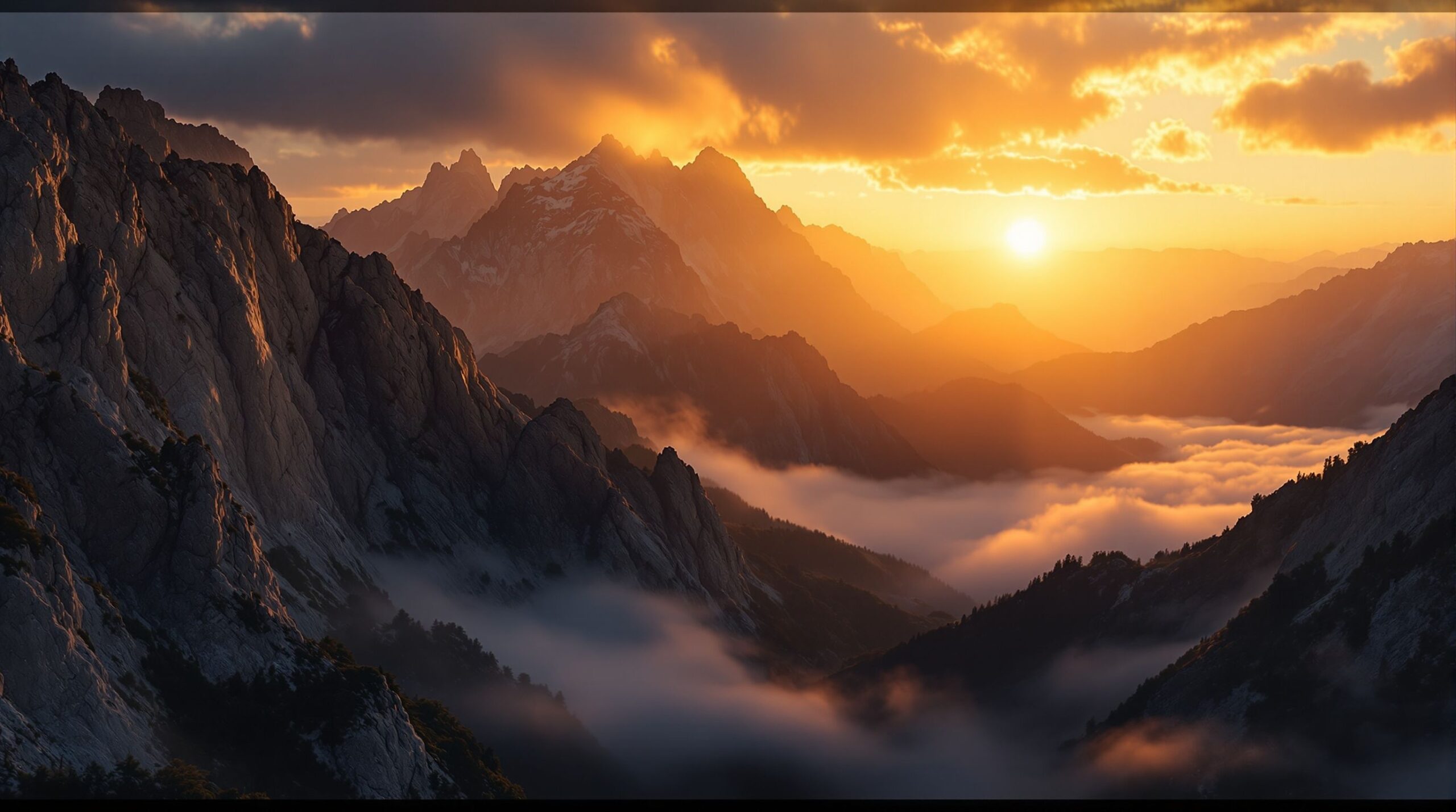 Sunrise over mountains symbolizing courage beyond fear